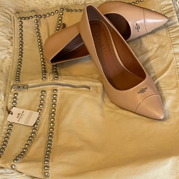 NWT COACH STUDDED LIGHT DENIM MINI SKIRT SIZE 12 - Picture 11 of 11